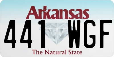 AR license plate 441WGF