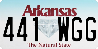 AR license plate 441WGG