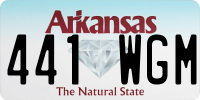 AR license plate 441WGM