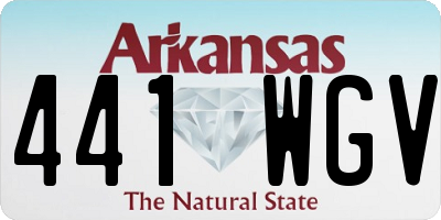 AR license plate 441WGV