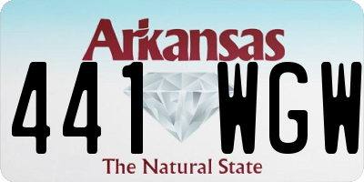 AR license plate 441WGW