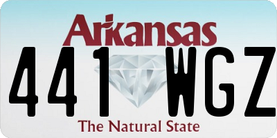 AR license plate 441WGZ