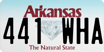 AR license plate 441WHA