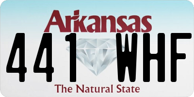 AR license plate 441WHF