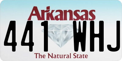 AR license plate 441WHJ