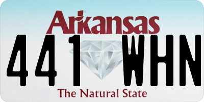 AR license plate 441WHN