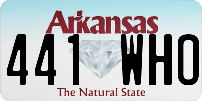 AR license plate 441WHO