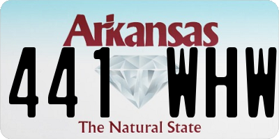 AR license plate 441WHW