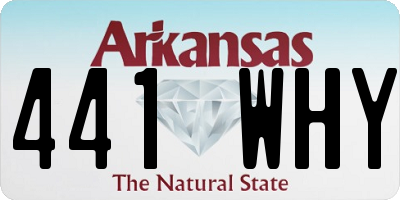 AR license plate 441WHY