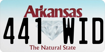 AR license plate 441WID