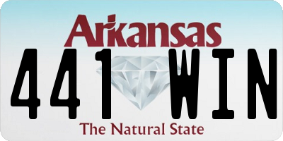 AR license plate 441WIN