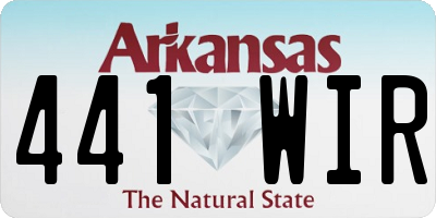 AR license plate 441WIR