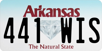AR license plate 441WIS