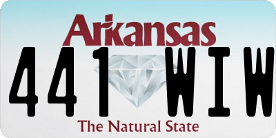 AR license plate 441WIW