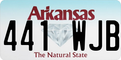 AR license plate 441WJB