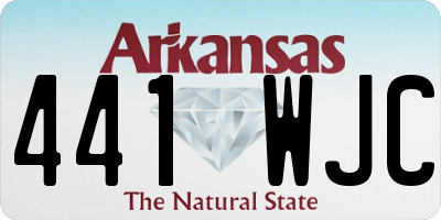 AR license plate 441WJC