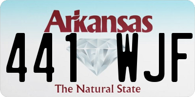 AR license plate 441WJF