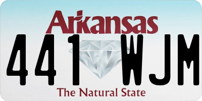 AR license plate 441WJM