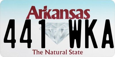 AR license plate 441WKA