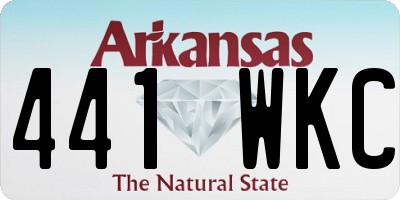 AR license plate 441WKC