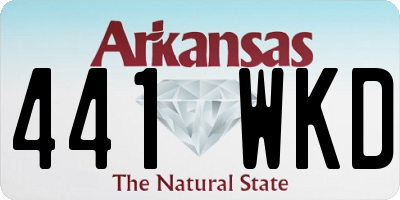AR license plate 441WKD