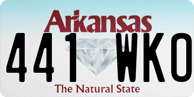 AR license plate 441WKO