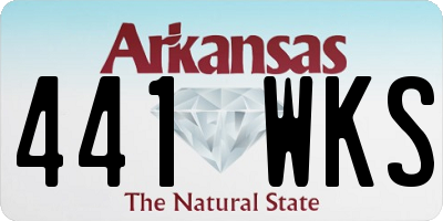 AR license plate 441WKS