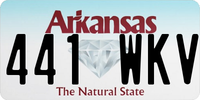 AR license plate 441WKV