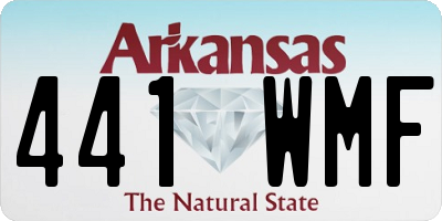 AR license plate 441WMF