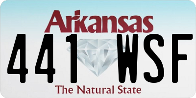 AR license plate 441WSF