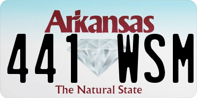 AR license plate 441WSM