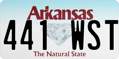 AR license plate 441WST