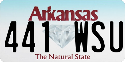 AR license plate 441WSU