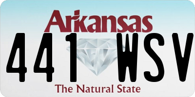 AR license plate 441WSV