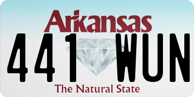 AR license plate 441WUN
