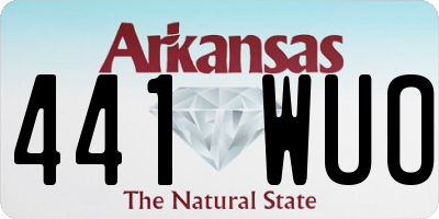 AR license plate 441WUO