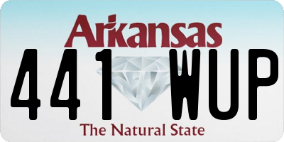 AR license plate 441WUP