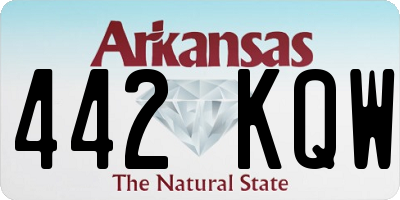 AR license plate 442KQW
