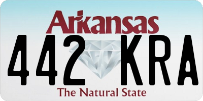 AR license plate 442KRA