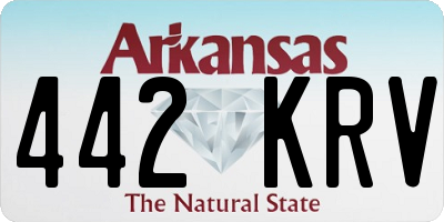 AR license plate 442KRV