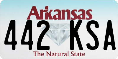 AR license plate 442KSA