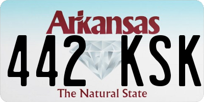 AR license plate 442KSK