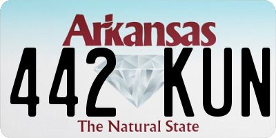 AR license plate 442KUN