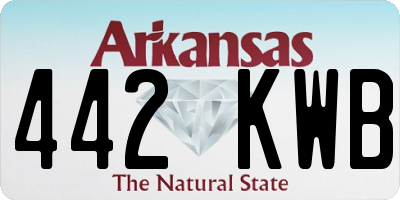 AR license plate 442KWB