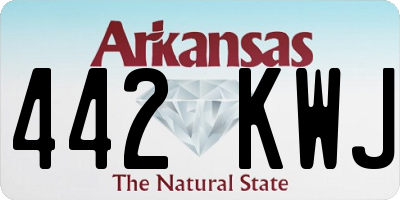 AR license plate 442KWJ