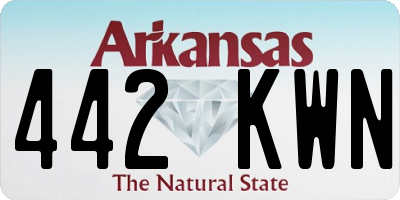 AR license plate 442KWN