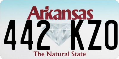 AR license plate 442KZO