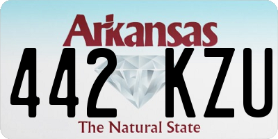 AR license plate 442KZU