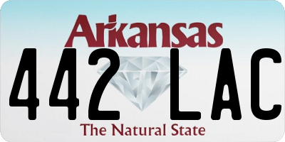AR license plate 442LAC