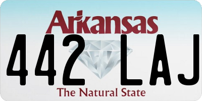 AR license plate 442LAJ